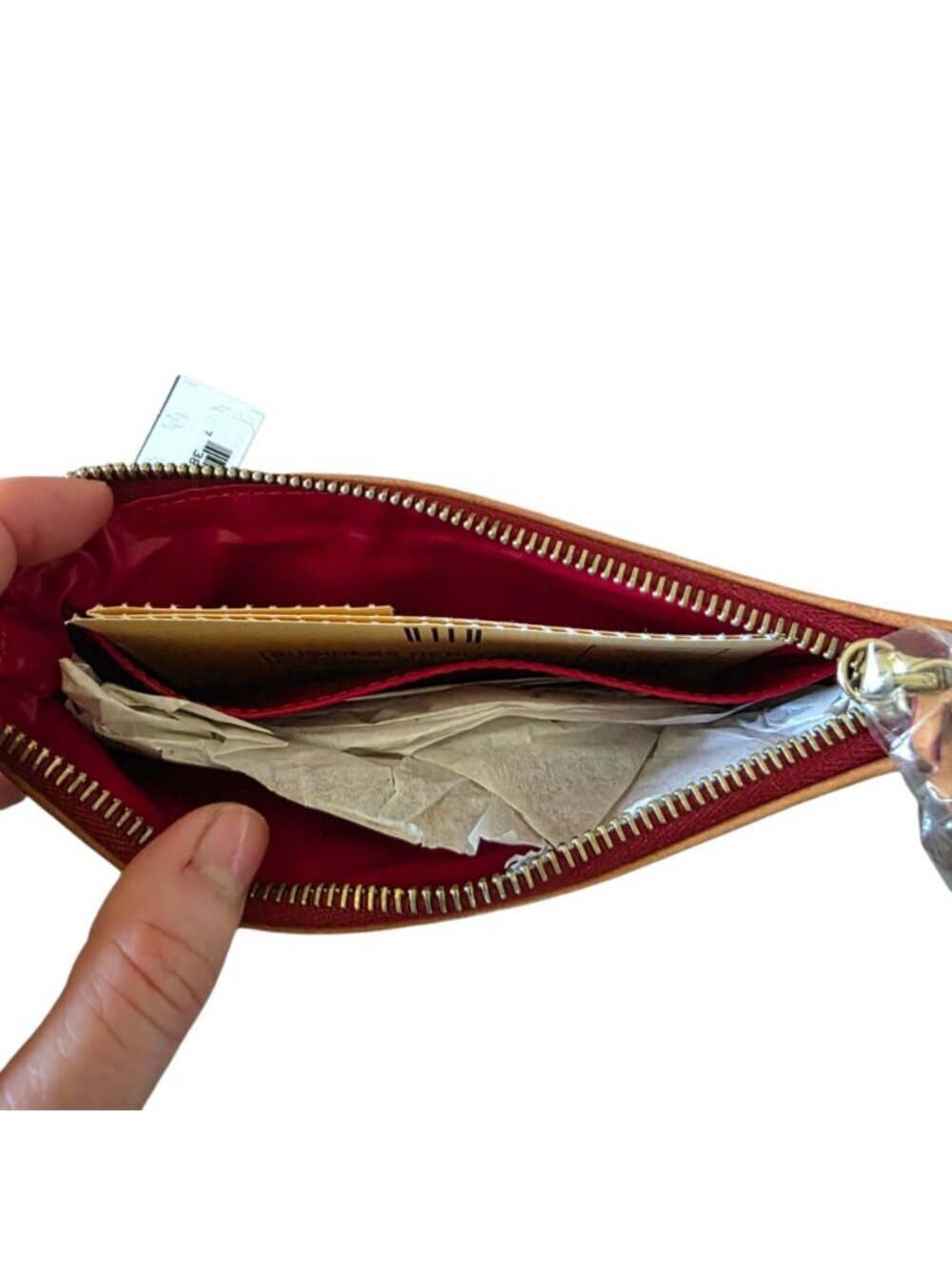 NWT Dooney & Bourke Pink Python Snake Leather Large Slim Wristlet Clutch Rare - Picture 5 of 16